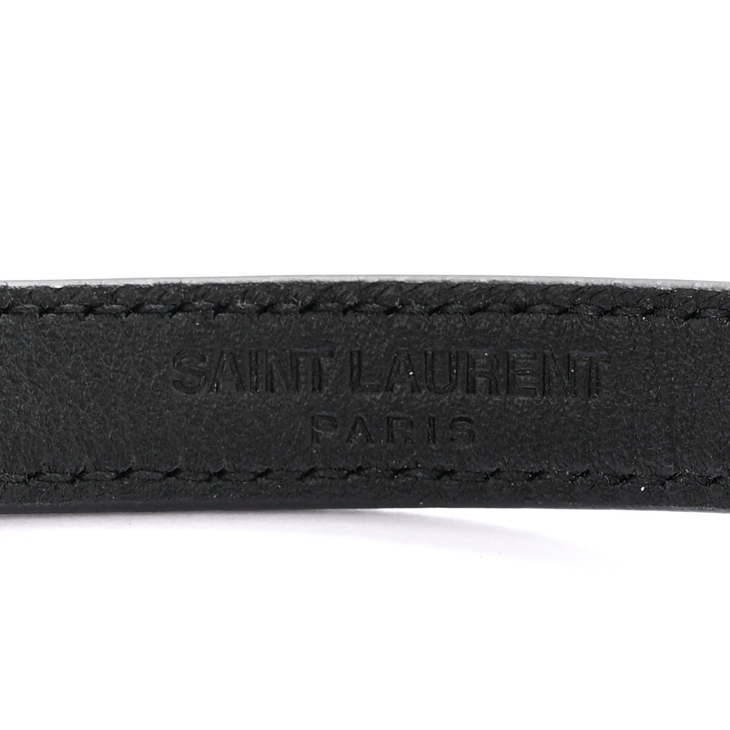 Saint Laurent Calfskin Opyum Double Wrap Bracelet Black 4 of 5
