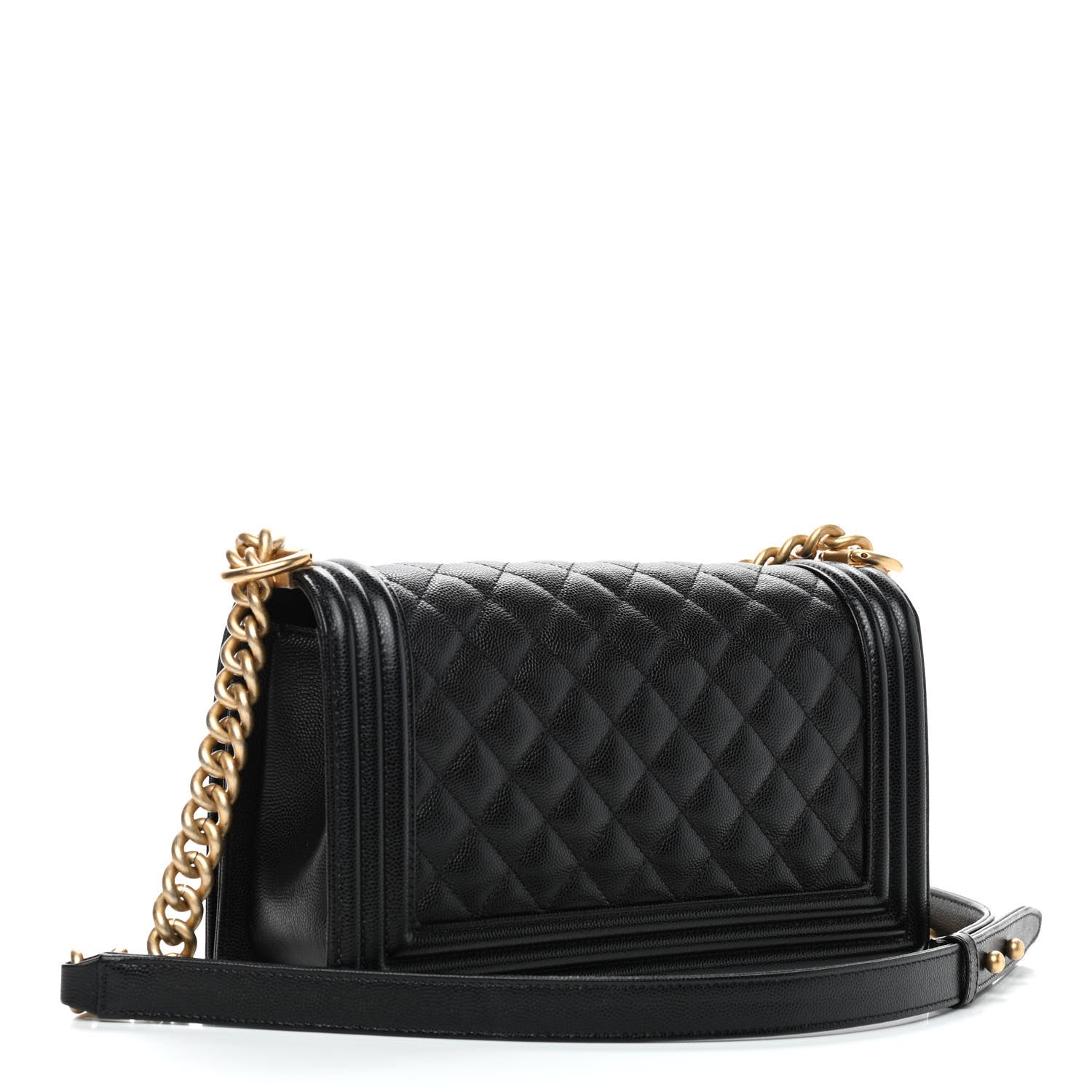 Chanel Caviar Quilted Medium Boy Flap Black 3 of 9