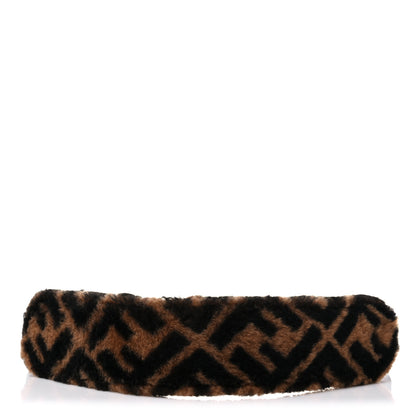 Fendi Shearling Macro FF 1974 Diagonal Strap You Brown 1 of 5