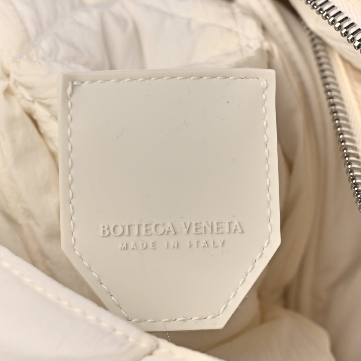Nylon Intrecciato Padded Tech Maxi Cassette Bag White