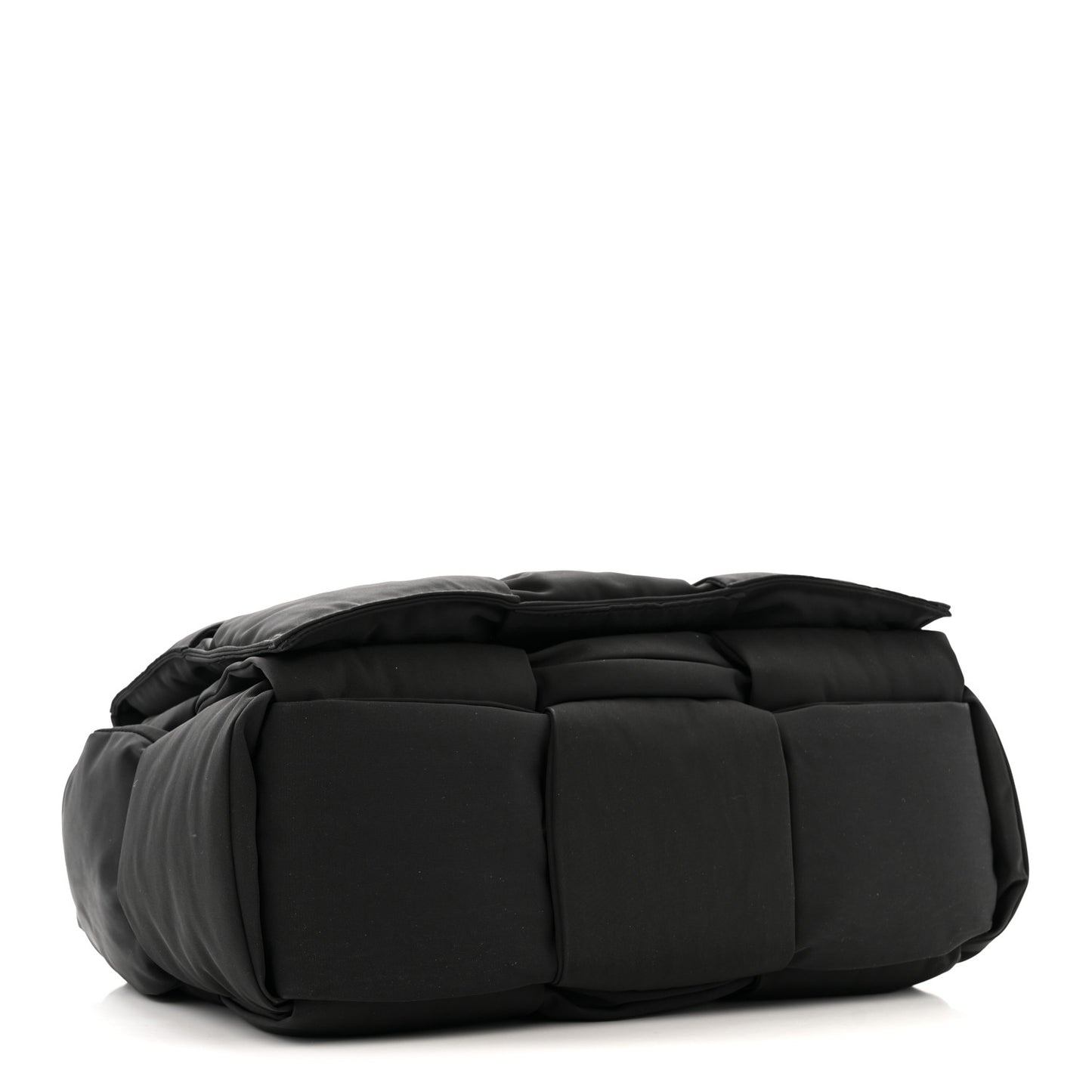 Nylon Intrecciato Padded Tech Maxi Cassette Bag Black