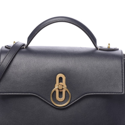 Mulberry Silky Calfskin Small Seaton Midnight Blue 10 of 10