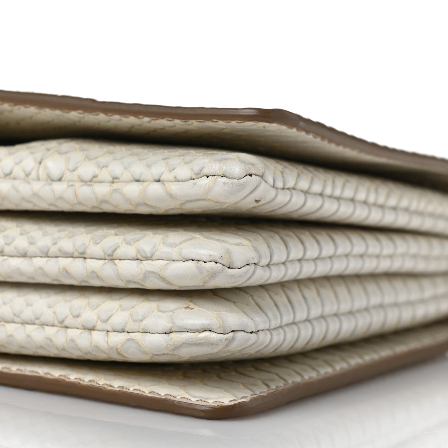 Alter Snake Embossed Small Flo Shoulder Bag Ivory