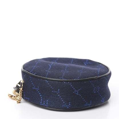 Stella McCartney Canvas Monogram Mini Round Crossbody Bag Bluette 3 of 8