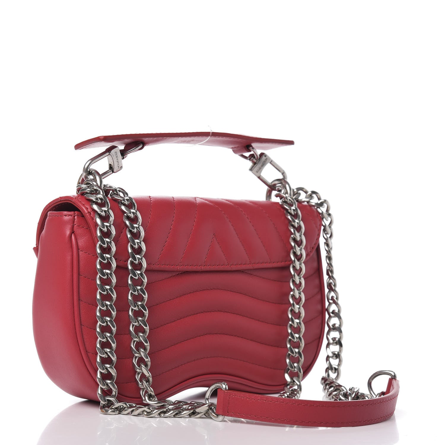 Louis Vuitton Calfskin New Wave Chain PM Scarlet 3 of 10