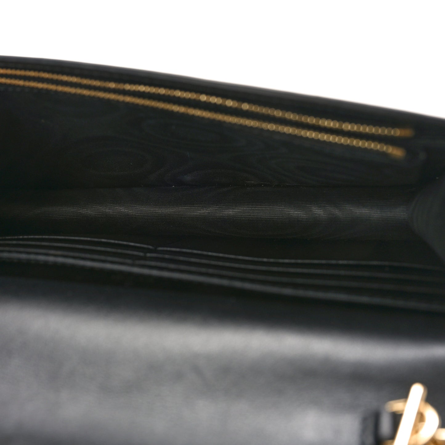 Calfskin GG Matelasse Chain Wallet Black