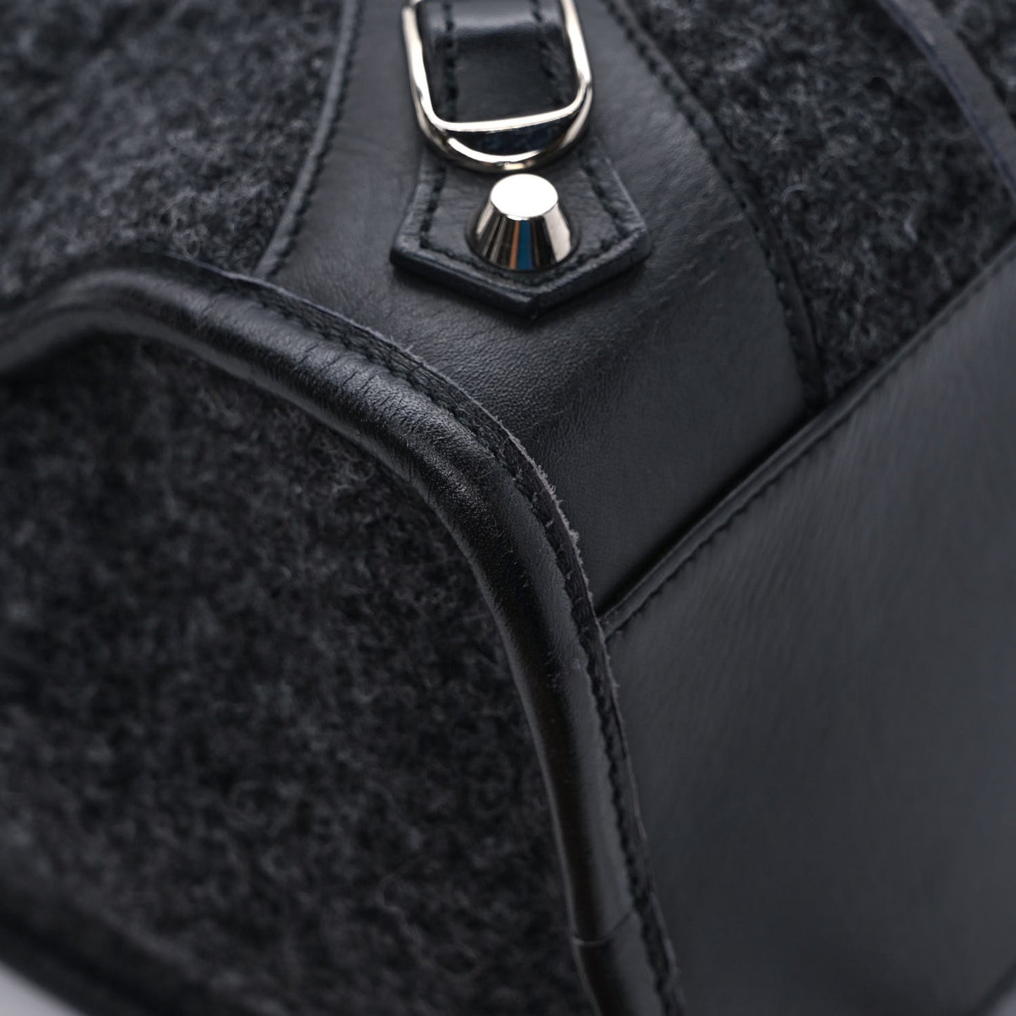 Alpaca Calfskin Classic Silver Hardware City Black