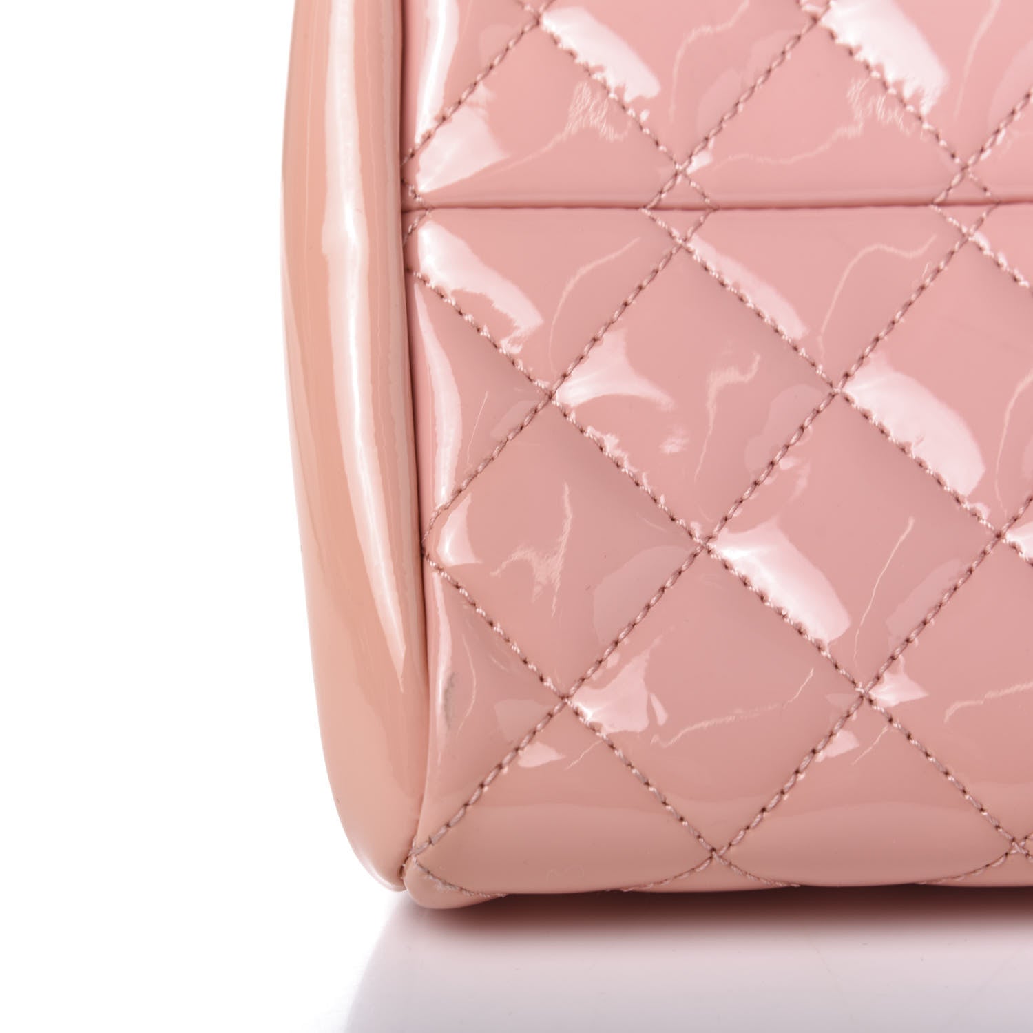 Chanel Patent Quilted Medium Just Mademoiselle Pink 11 of 14