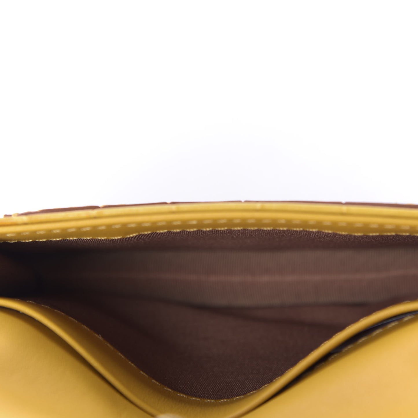 Calfskin Crocodile Embossed Flap Card Holder Golden Mango