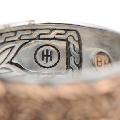 John Hardy Sterling Silver Bronze Classic Chain Braided Two Tone Ring 62 10 7 of 7