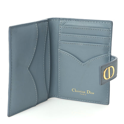 Christian Dior Supple Calfskin Cannage Caro Dandelion Card Holder Cloud Blue 5 of 6