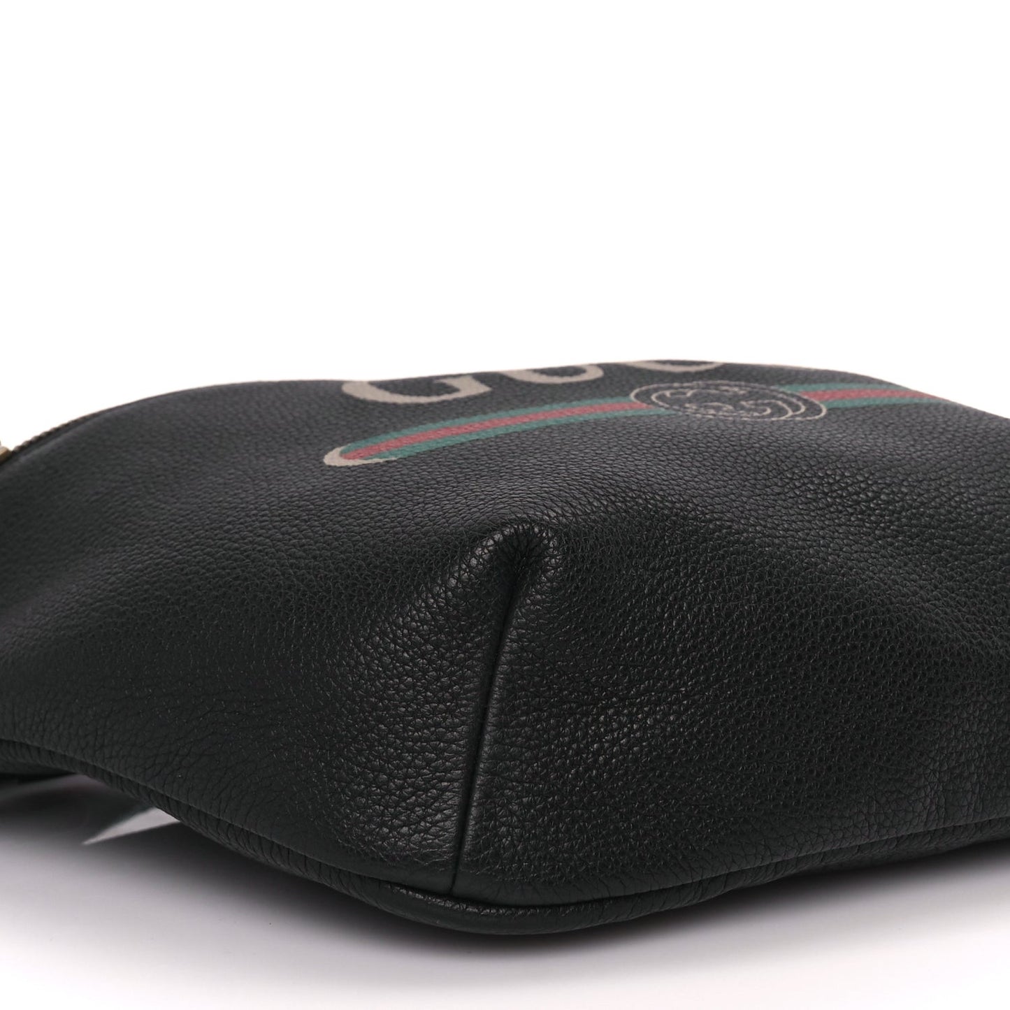 Grained Calfskin Logo Belt Bag Black