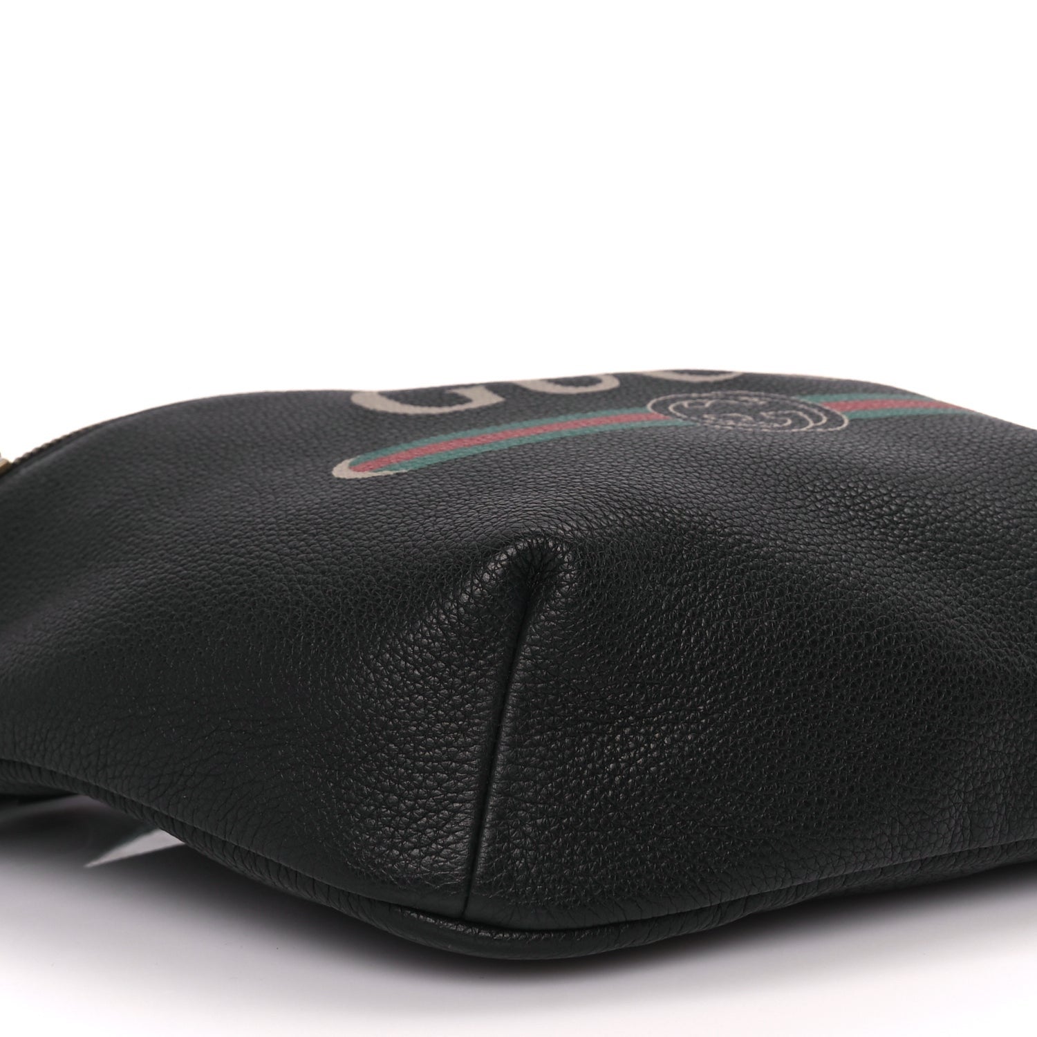 Gucci Grained Calfskin Logo Belt Bag Black 8 of 9