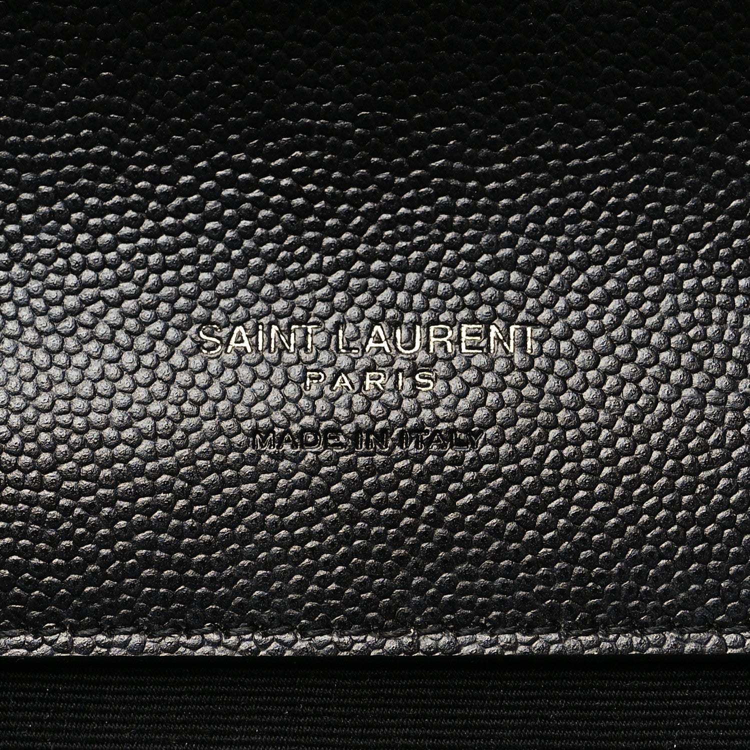 Saint Laurent Grain De Poudre Matelasse Chevron Monogram Envelope Clutch Black 6 of 11