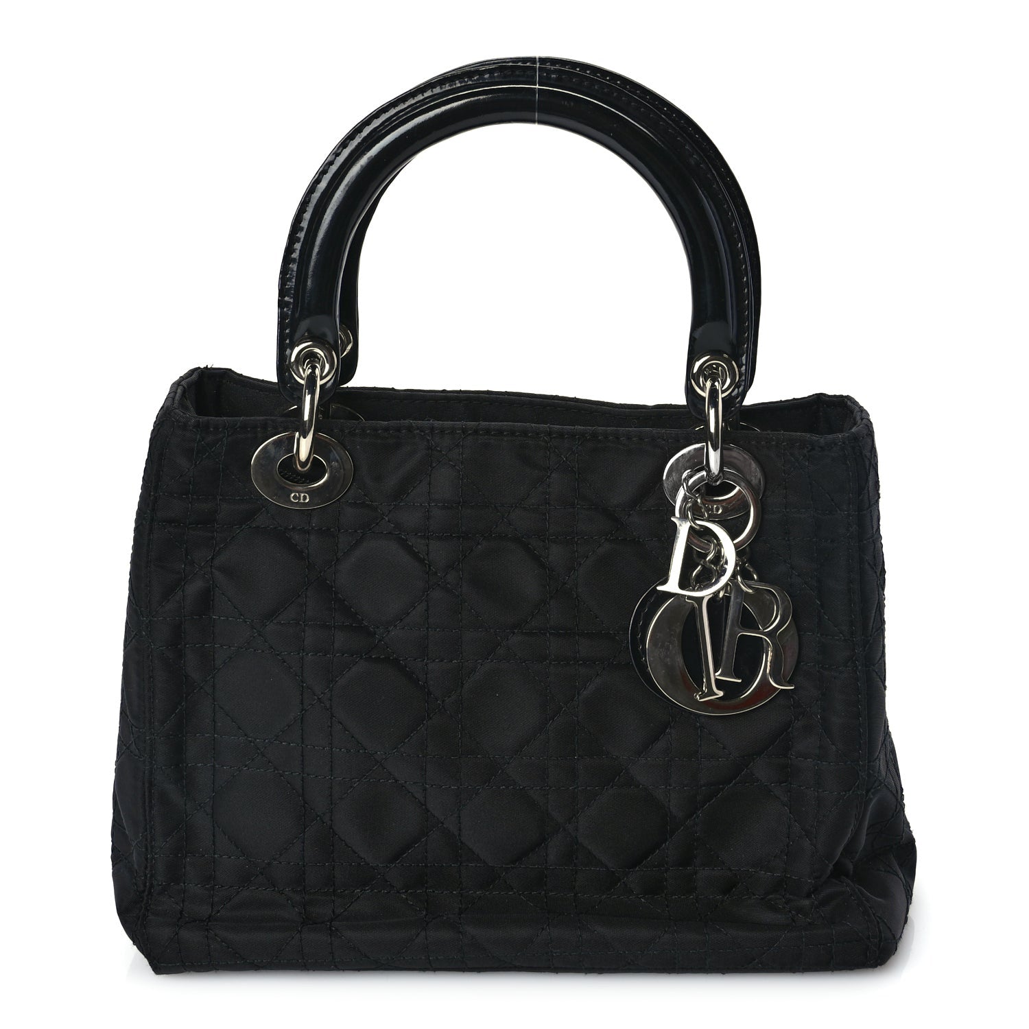 Christian Dior Nylon Cannage Medium Lady Dior Black 1 of 8