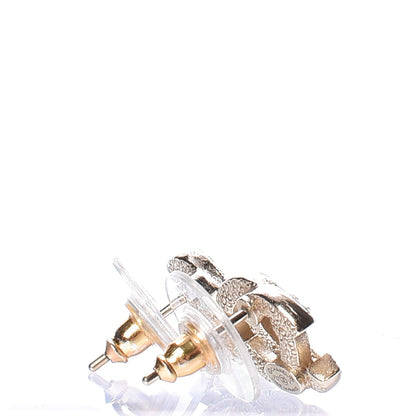 Chanel Crystal Mini CC Earrings Gold 3 of 6
