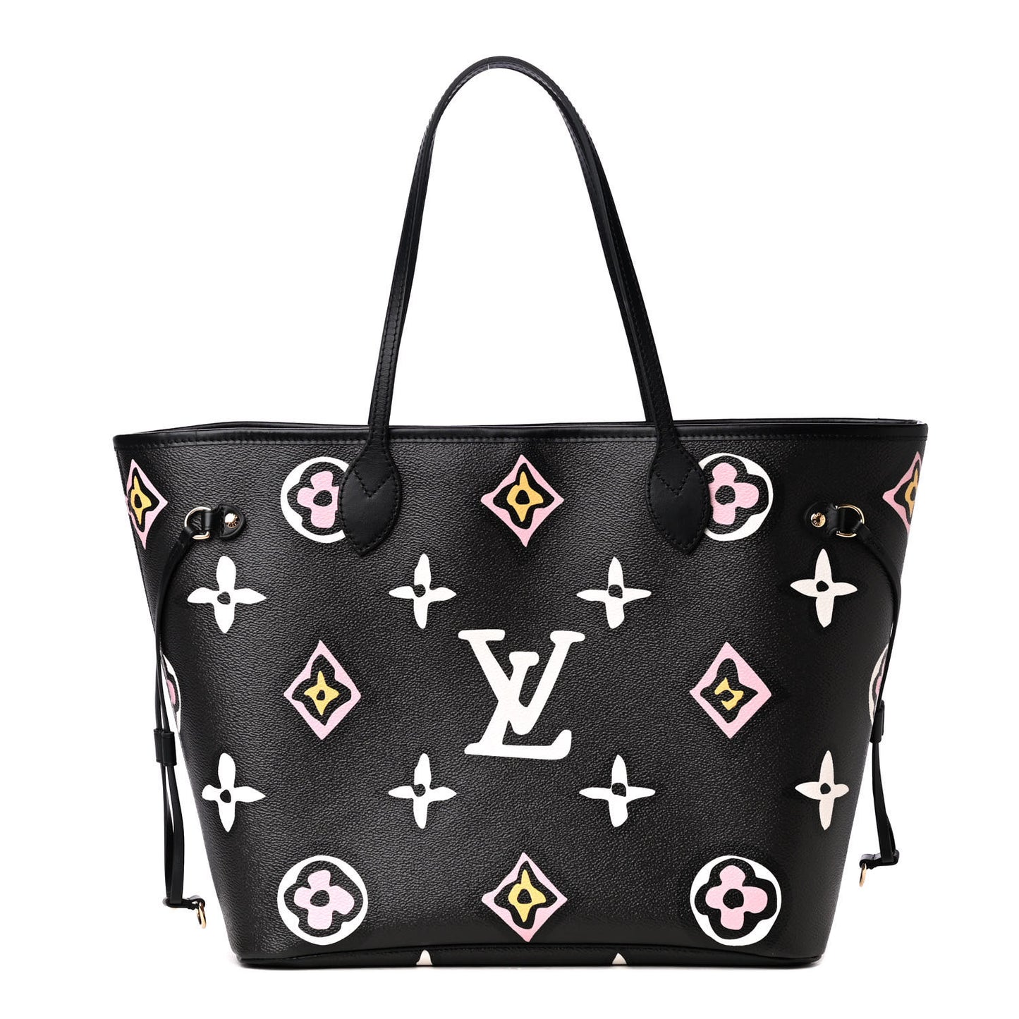 Monogram Giant Wild At Heart Neverfull MM Black