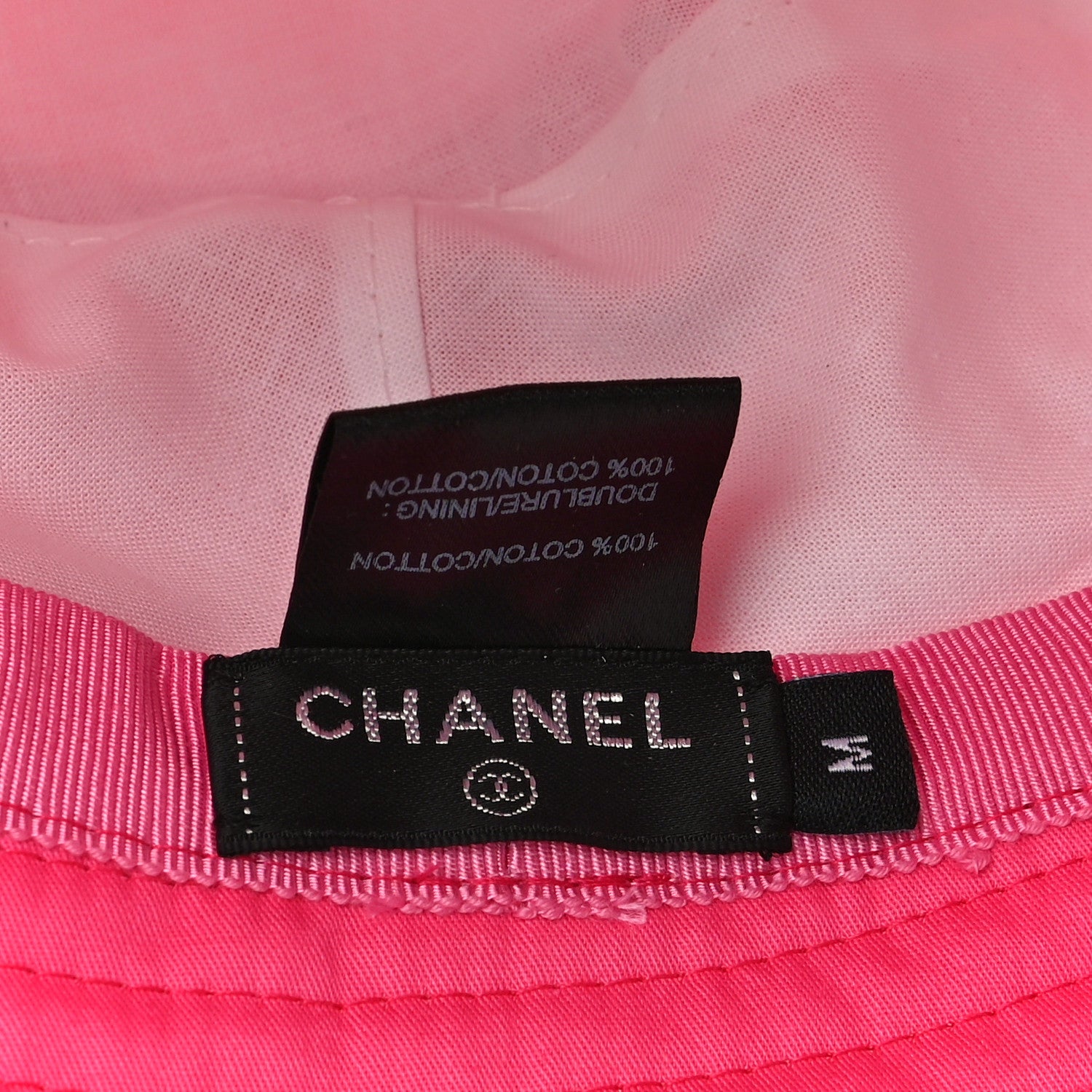 Chanel Canvas CC Bucket Hat M Fuchsia Orange 5 of 6