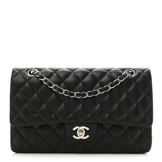 Chanel Lambskin Quilted Medium Double Flap Black 1 of 1