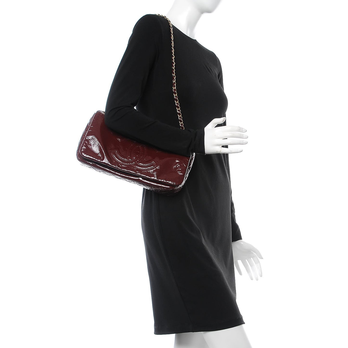 Vinyl Medium Rock and Chain Flap Bordeaux