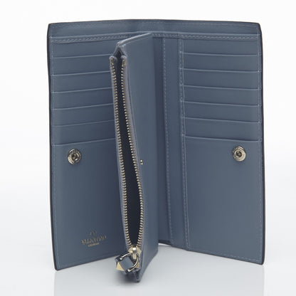 Valentino Garavani Calfskin Rockstud Continental Wallet London Stone 14 of 17