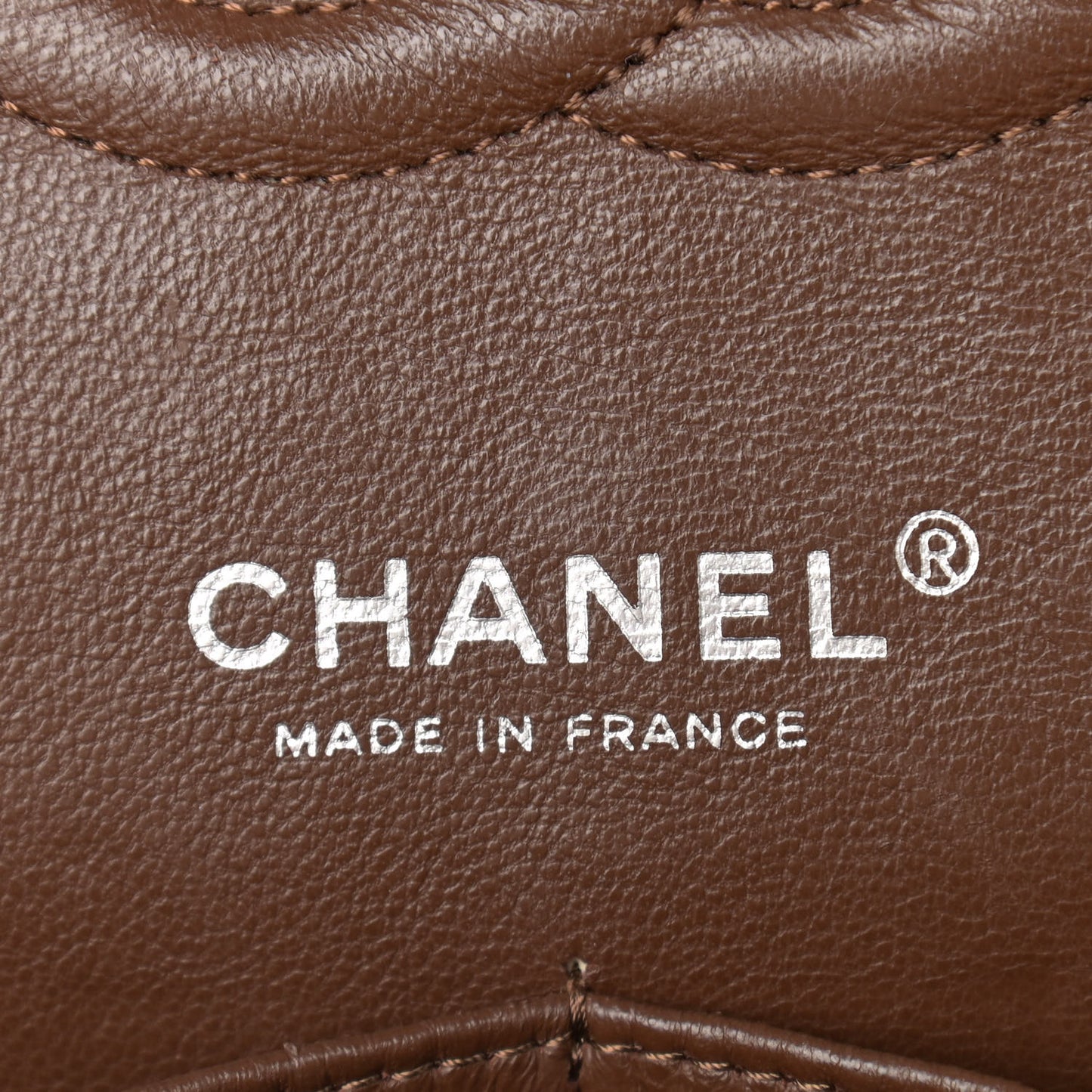 Lambskin Quilted Medium Double Flap Brown