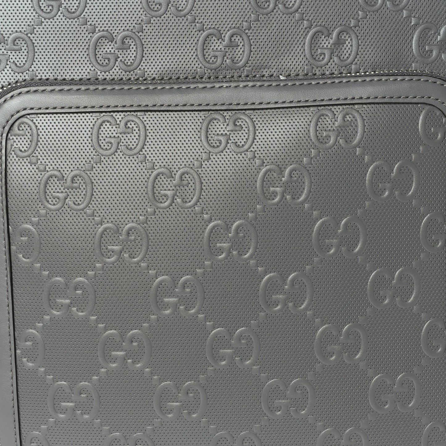Monogram Jumbo GG Textured Dollar Calfskin Small Carry On Trolley Grey