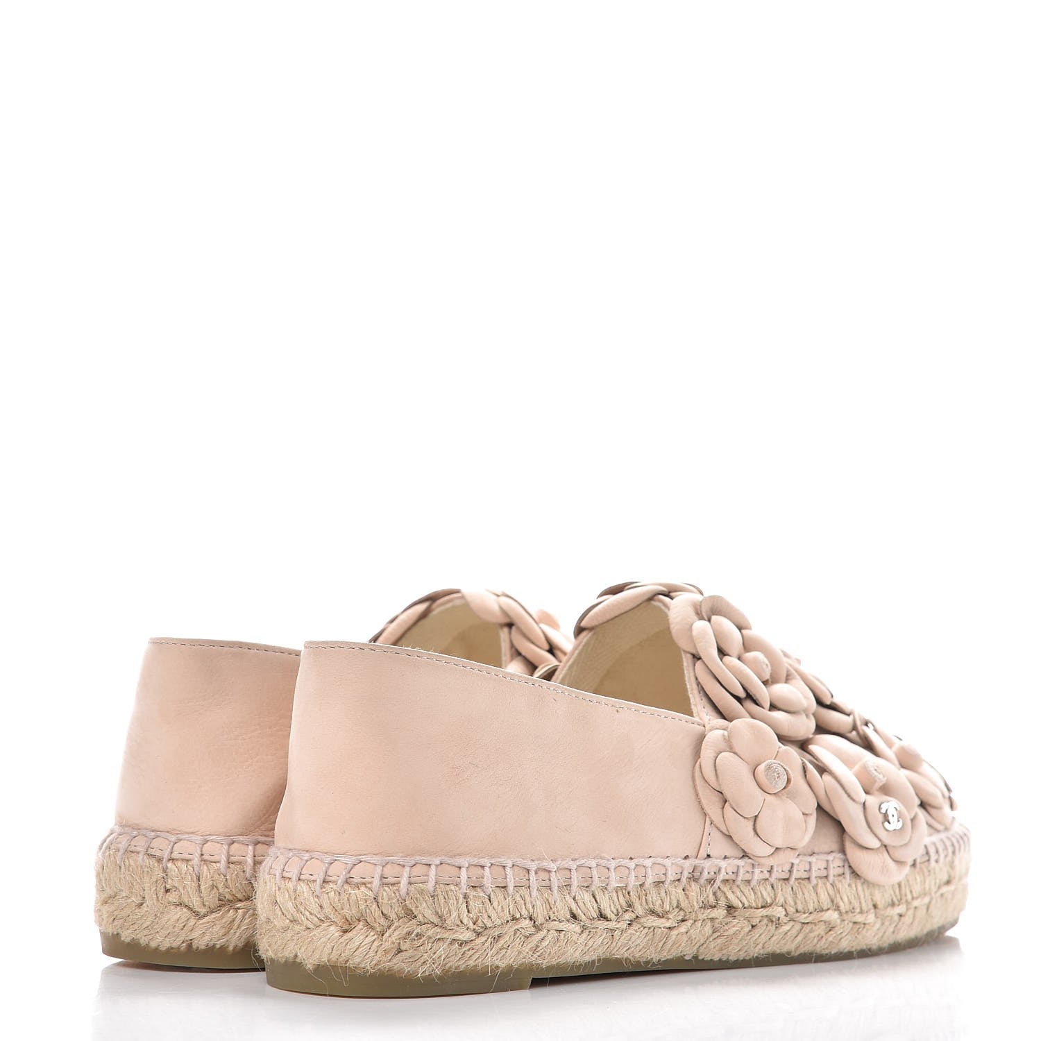 Chanel Suede Camellia CC Espadrilles 37 Pink 4 of 9