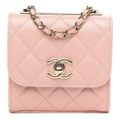 Chanel Lambskin Quilted Mini Trendy CC Clutch With Chain Light Pink 1 of 11