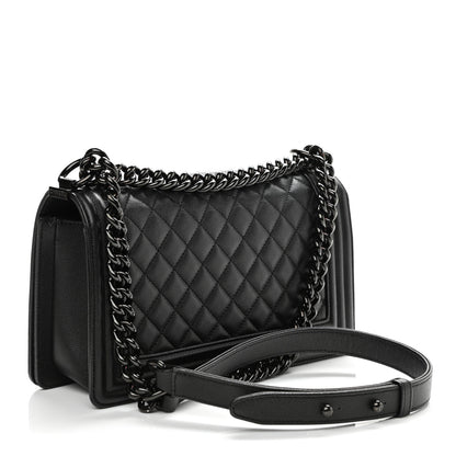 Chanel Caviar Quilted Medium Boy Flap So Black 3 of 10