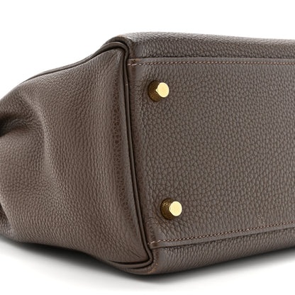 Hermes Togo Kelly Retourne 32 Chocolate 10 of 17