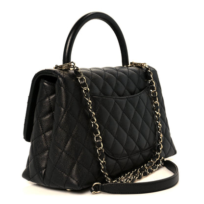Chanel Caviar Quilted Small Coco Handle Flap Black 3 of 11