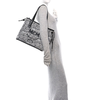 MCM Visetos Large Liz Reversible Shopper Tote Black 2 of 7