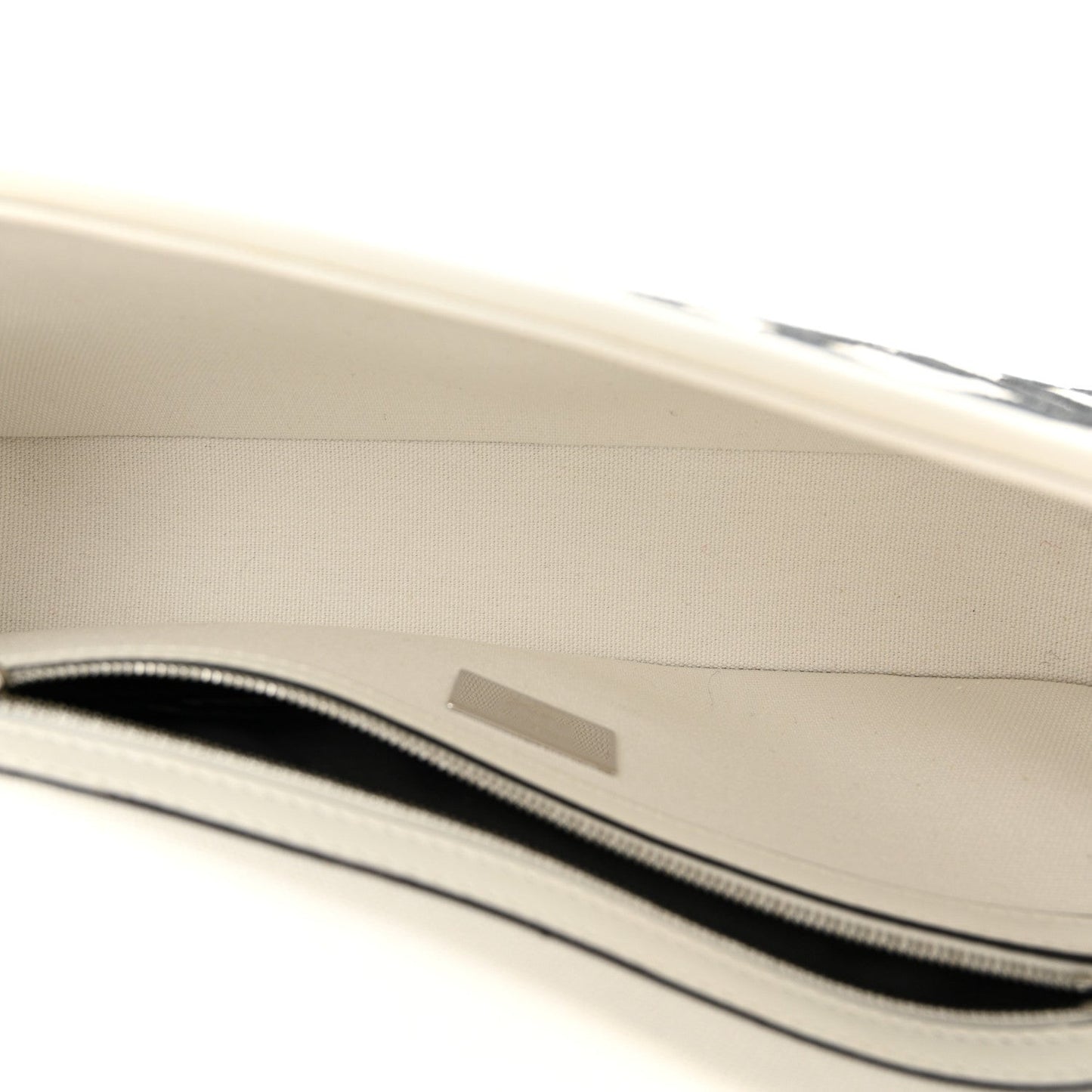 Canvas Vitello King FF Embroidered Baguette White Black