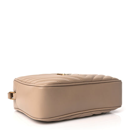 Saint Laurent Calfskin Matelasse Monogram Lou Camera Bag Dark Beige 3 of 9