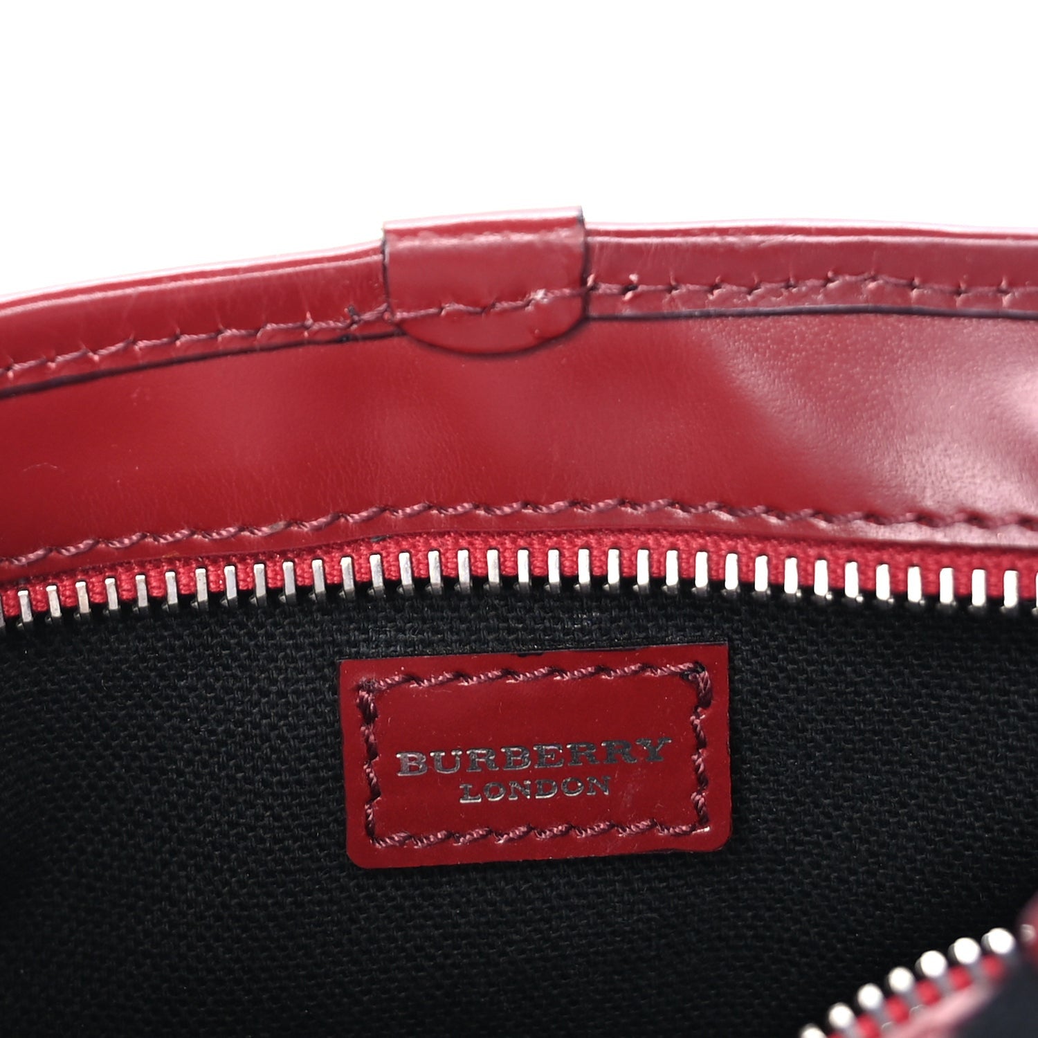 Burberry Haymarket Check Shoulder Bag Military Red 5 of 8
