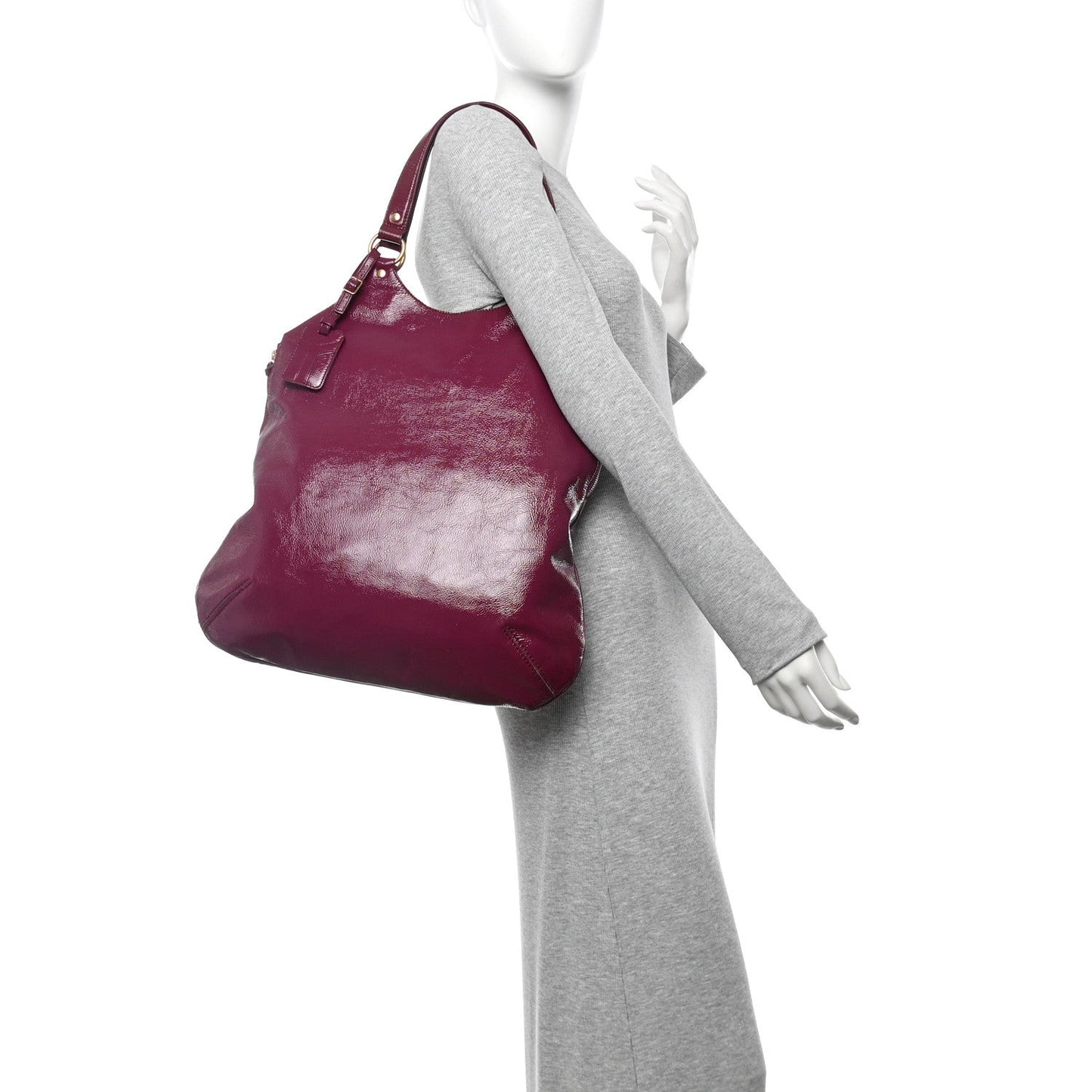 Patent Tribute Tote Red