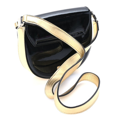 Gucci Metallic Calfskin Kids Fox Crossbody Bag Black Gold 2 of 7