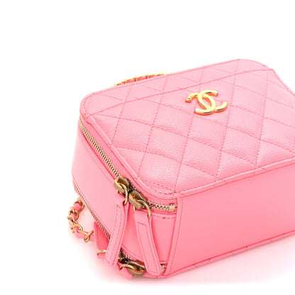 Chanel Caviar Quilted Pick Me Up Mini Vanity Case  Pink 9 of 10