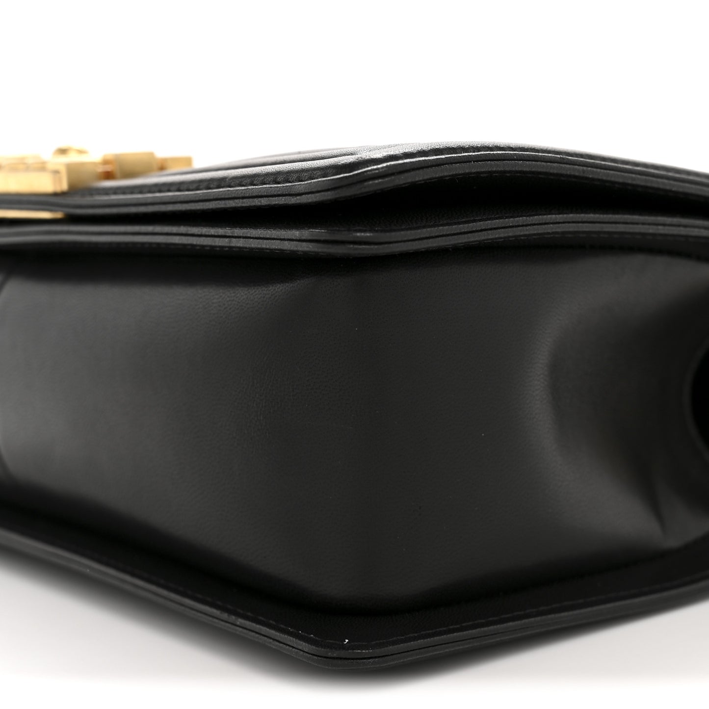 Lambskin Quilted Medium Boy Flap Black