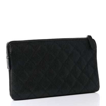 Chanel Caviar Quilted Small Zipped Pouch Black 3 of 8