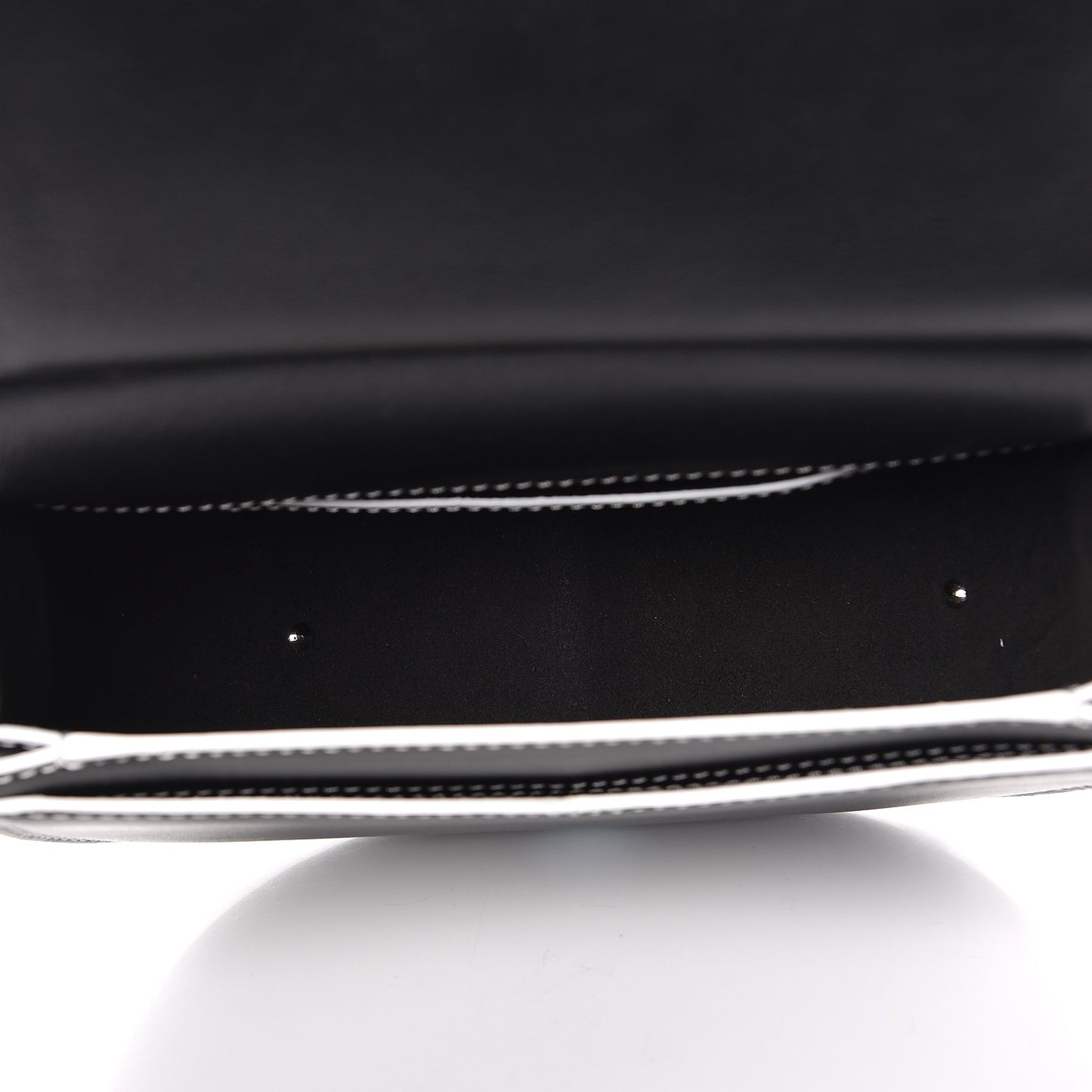 Calfskin Mini Infinity Saddle Bag Black White