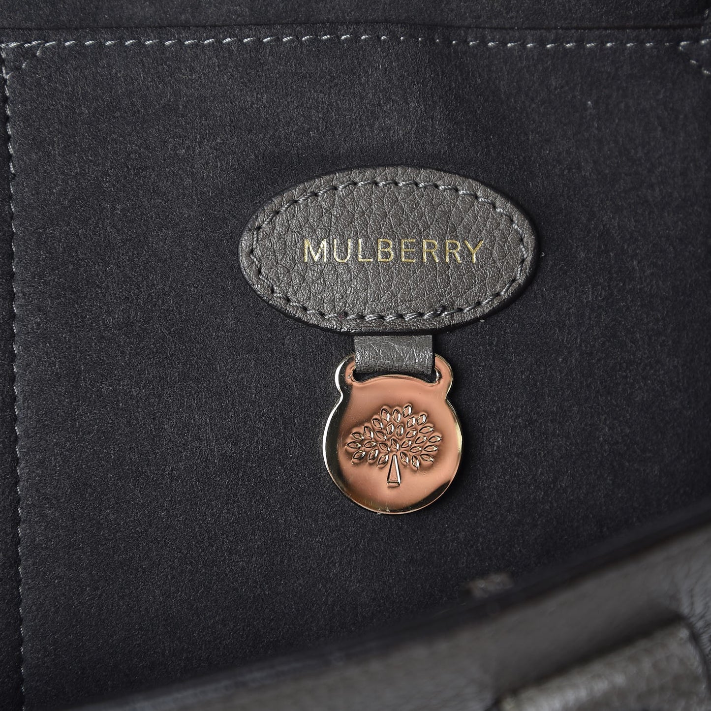 Classic Grain Medium Bayswater Satchel Mole Grey