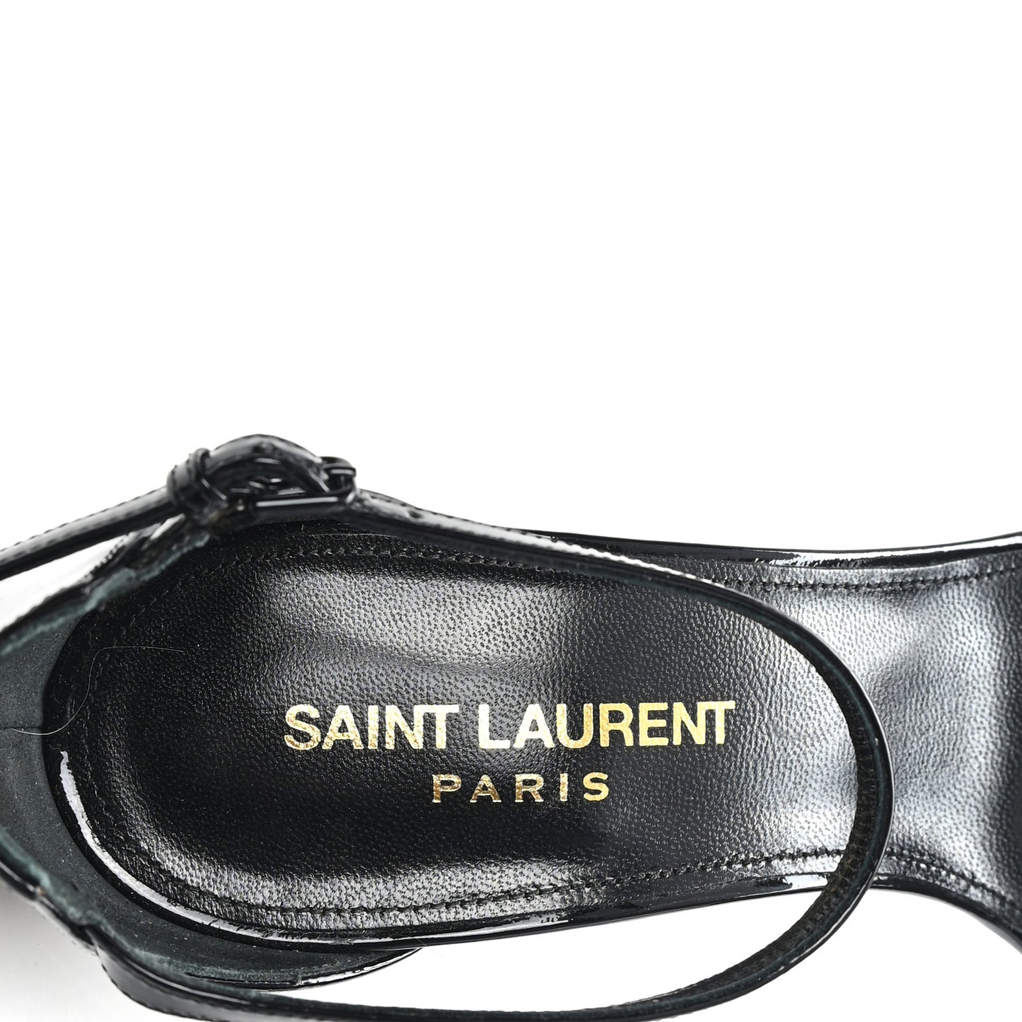 Patent Calfskin Opyum 110 Sandals 36.5 Black