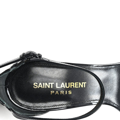 Saint Laurent Patent Calfskin Opyum 110 Sandals 36.5 Black 8 of 9