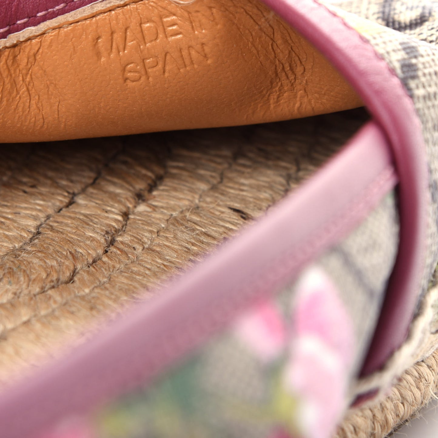 GG Supreme Monogram Blooms Espadrilles 36.5 Beige Multicolor Dry Rose