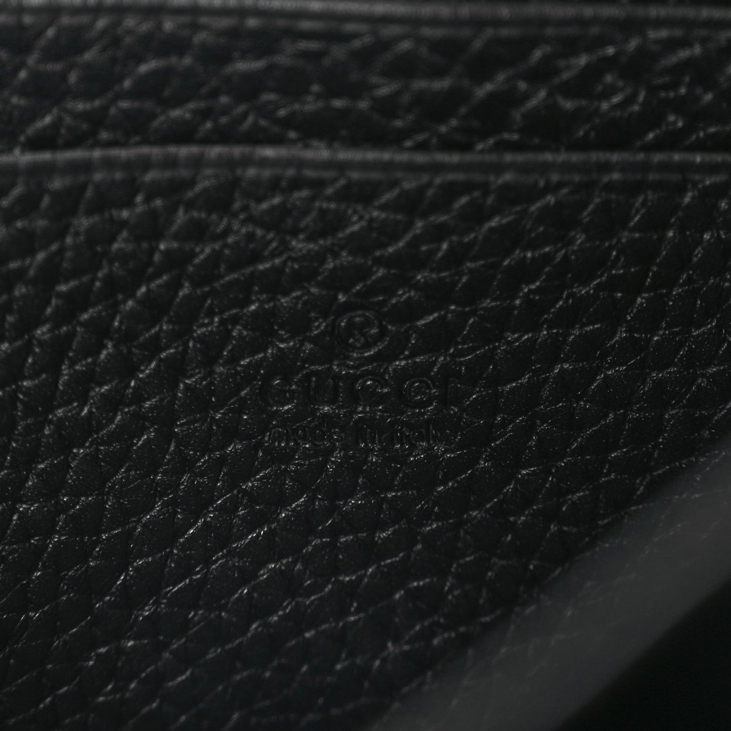 Calfskin GG Marmont Chain Wallet Black