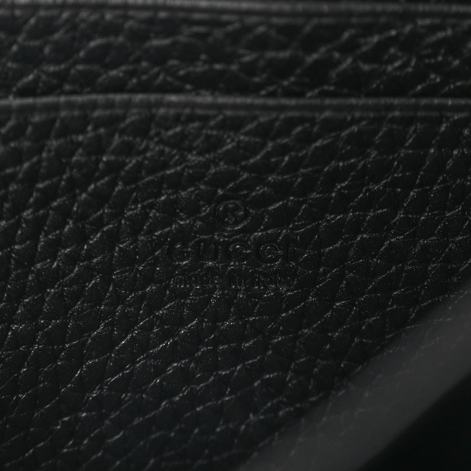 Gucci Calfskin GG Marmont Chain Wallet Black 6 of 9