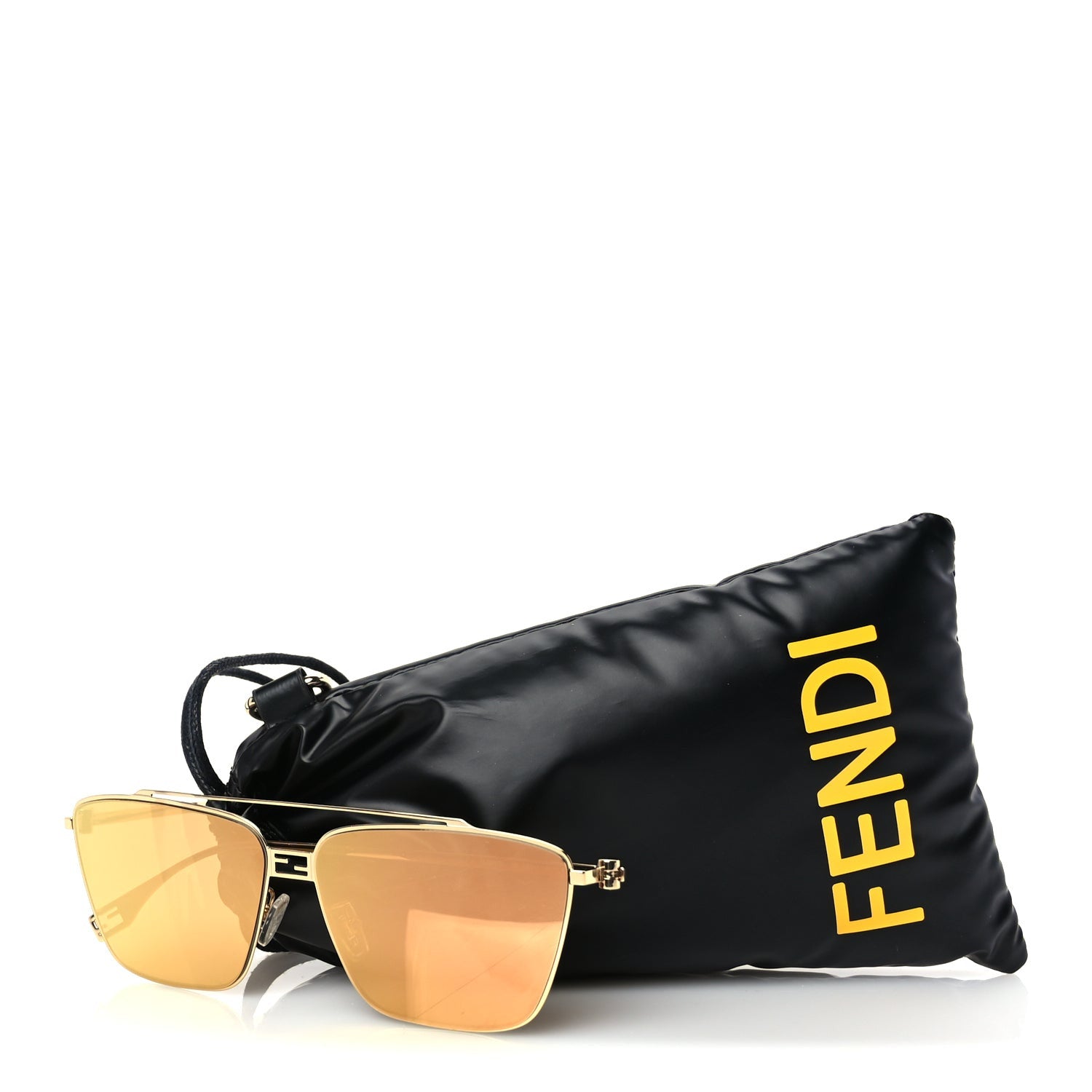 Fendi Metal Aviator Sunglasses FE40110U Gold 7 of 7
