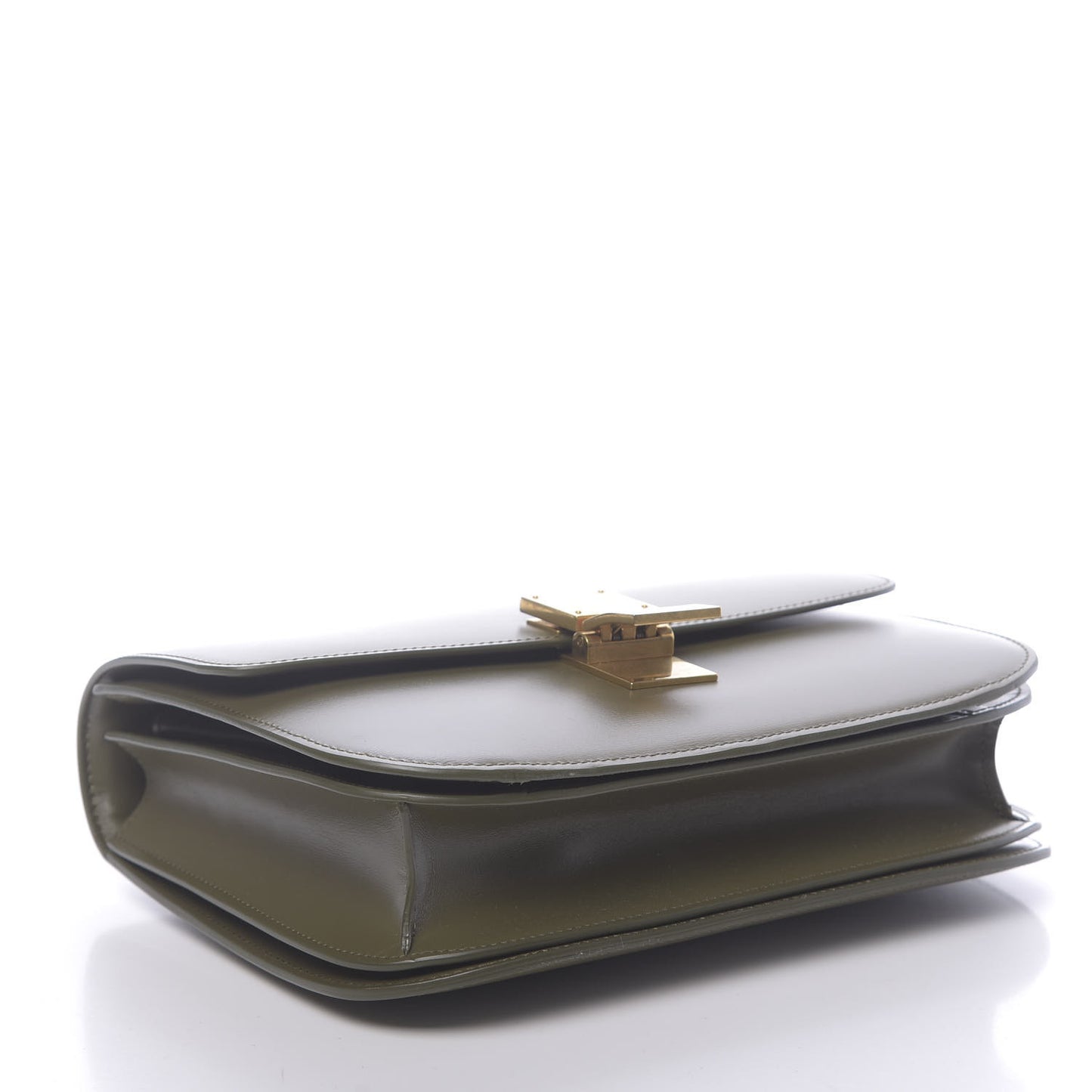 Box Calfskin Classic Box Medium Flap Bag Army Green